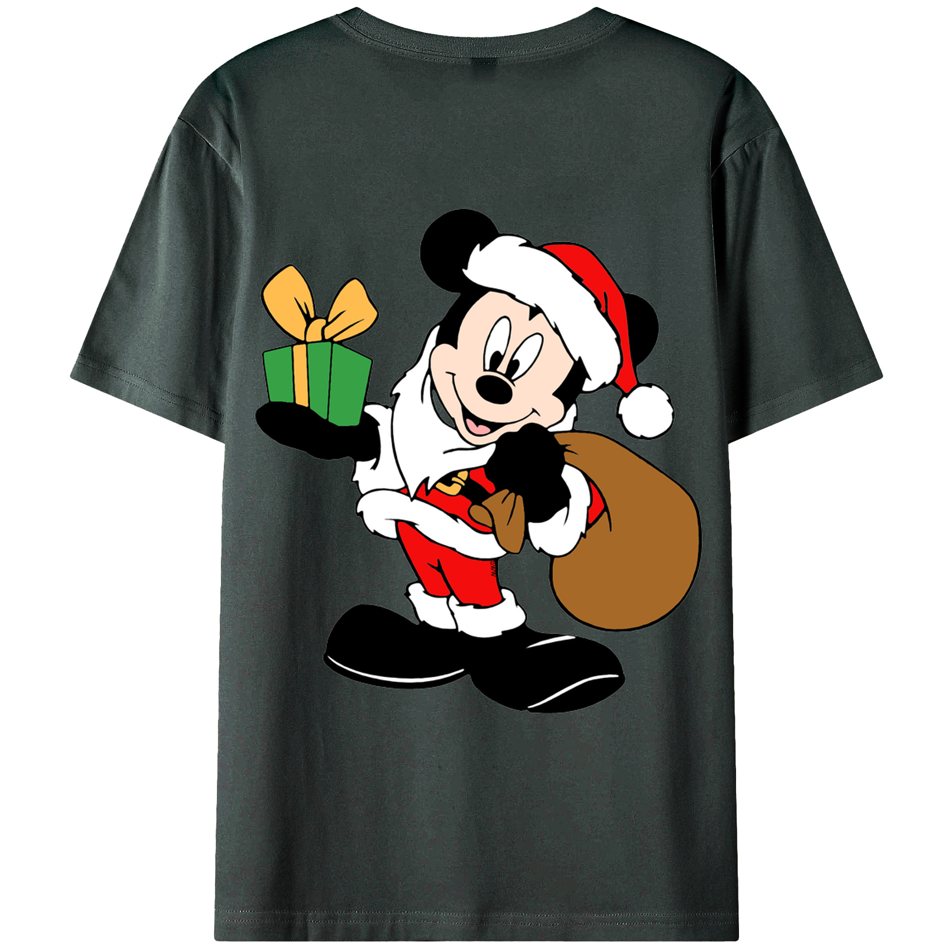 ミッキーマウス Mickey Mouse 綿100％ メンズ半袖Tシャツ（バックプリント） 通気性